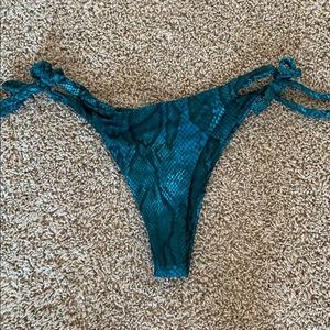 Snake Print Tie Bottoms